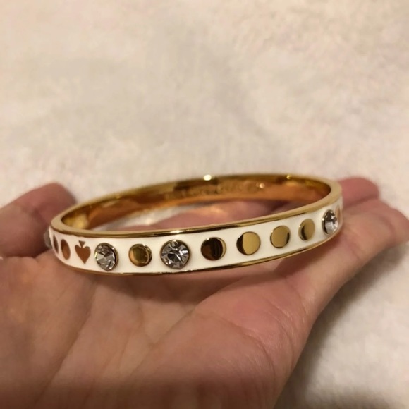 kate spade Jewelry - Kate Spade Spot The Spade White Bangle kate spade Jewelry - Kate Spade Spot The Spade White Bangle